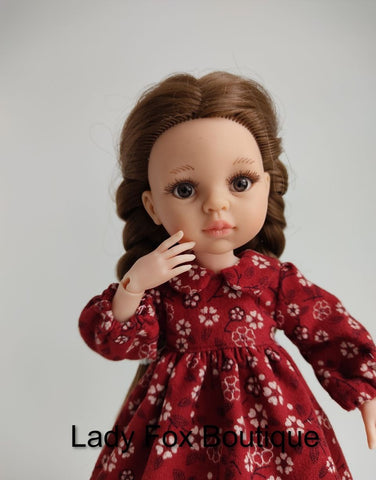 Lady Fox Boutique Paola Reina Cozy Autumn Dress Doll Clothes Pattern For 13 Inch Paola Reina Dolls Pixie Faire