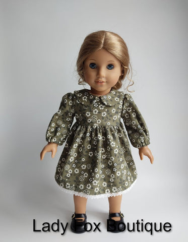 Lady Fox Boutique 18 Inch Modern Cozy Autumn Dress 18 Inch Doll Clothes Pattern Pixie Faire