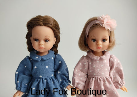 Lady Fox Boutique Paola Reina Cozy Autumn Dress Doll Clothes Pattern For 8 Inch Paola Reina Mini Dolls Pixie Faire