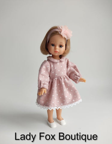 Lady Fox Boutique Paola Reina Cozy Autumn Dress Doll Clothes Pattern For 8 Inch Paola Reina Mini Dolls Pixie Faire