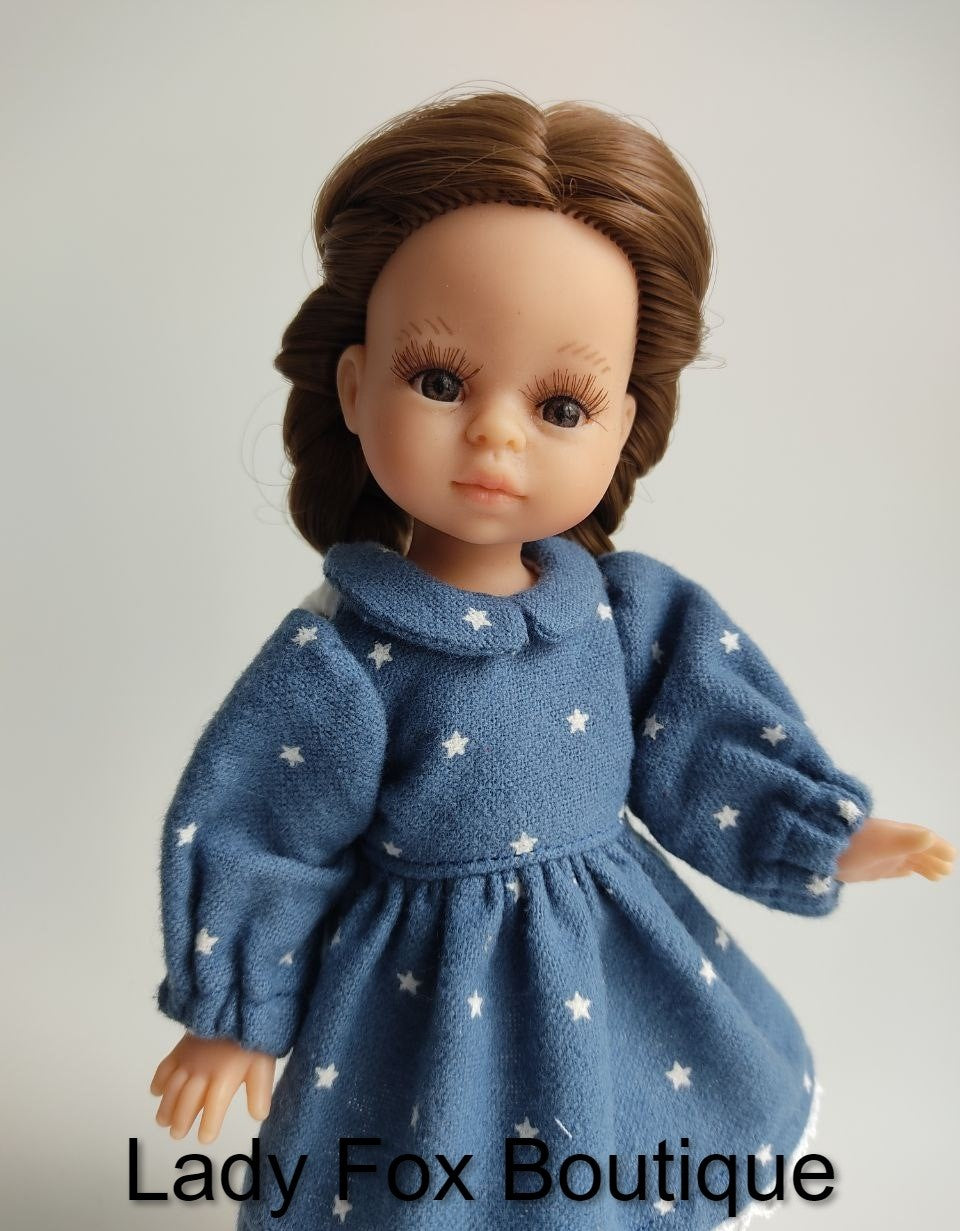 Lady Fox Boutique Paola Reina Cozy Autumn Dress Doll Clothes Pattern For 8 Inch Paola Reina Mini Dolls Pixie Faire