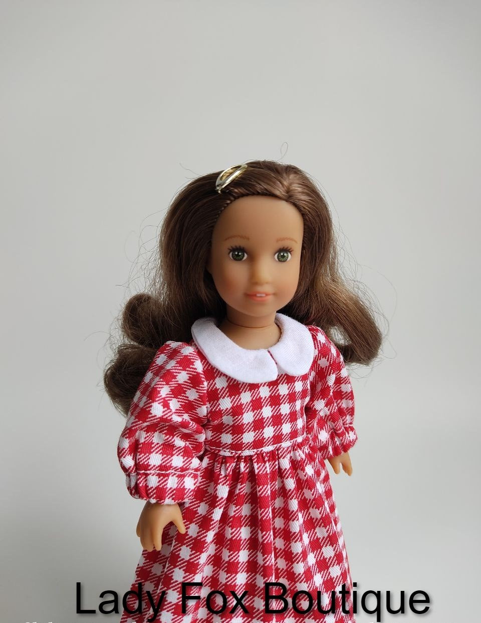 Lady Fox Boutique Mini Cozy Autumn Dress Doll Clothes Pattern For 6 Inch AG Mini Dolls Pixie Faire