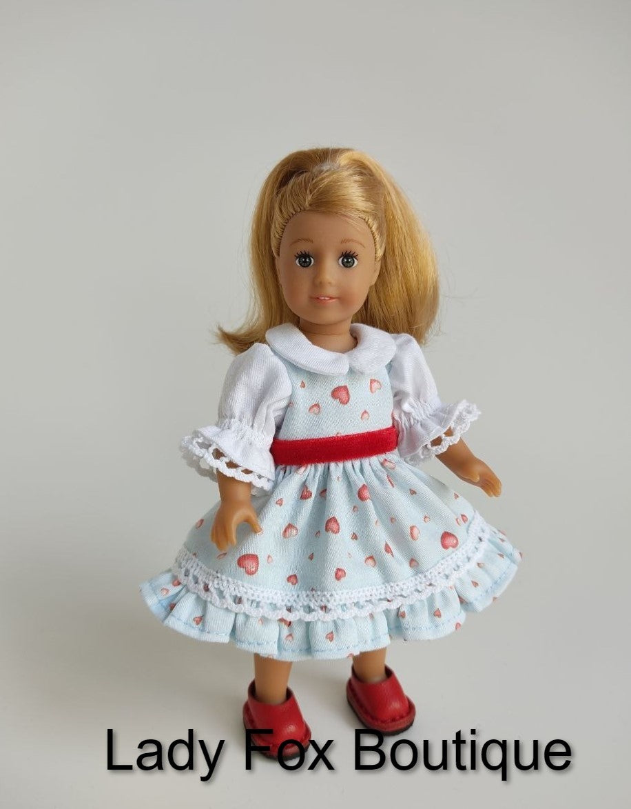 Lady Fox Boutique Mini Glasha Dress 6-8 Inch Doll Clothes Pattern for Mini American Girl™ and Xiaomi Monst™ Pixie Faire