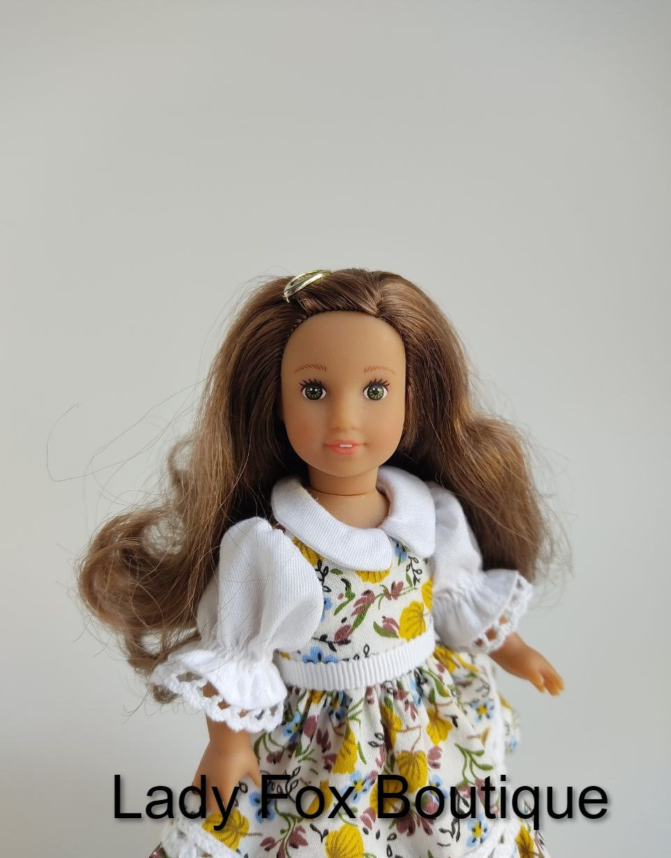 Lady Fox Boutique Mini Glasha Dress 6-8 Inch Doll Clothes Pattern for Mini American Girl™ and Xiaomi Monst™ Pixie Faire