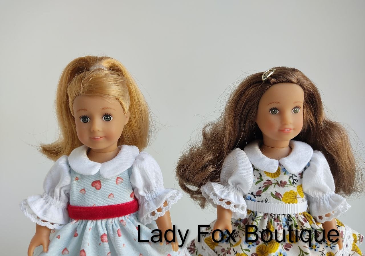 Lady Fox Boutique Mini Glasha Dress 6-8 Inch Doll Clothes Pattern for Mini American Girl™ and Xiaomi Monst™ Pixie Faire