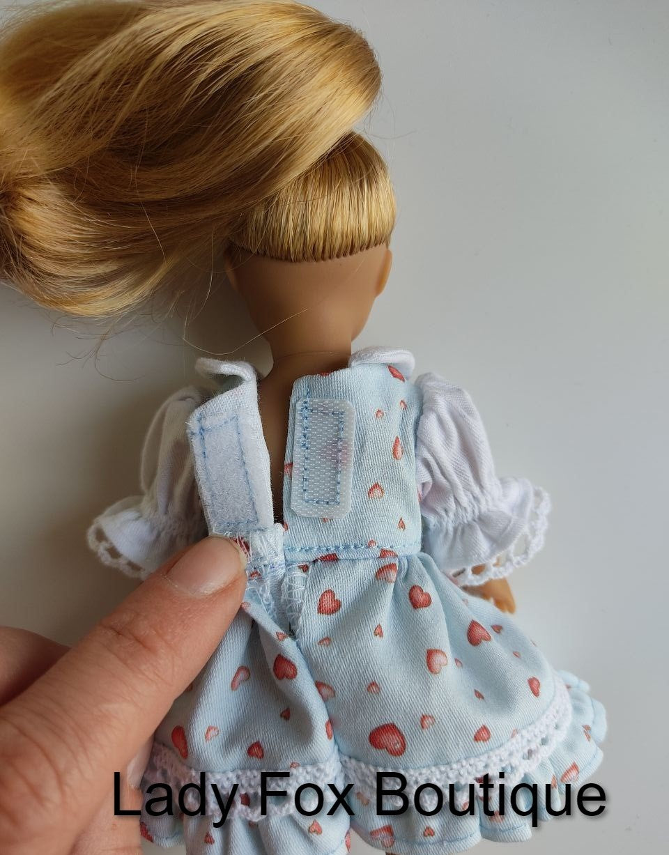 Lady Fox Boutique Mini Glasha Dress 6-8 Inch Doll Clothes Pattern for Mini American Girl™ and Xiaomi Monst™ Pixie Faire