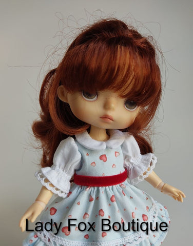 Lady Fox Boutique Mini Glasha Dress 6-8 Inch Doll Clothes Pattern for Mini American Girl™ and Xiaomi Monst™ Pixie Faire