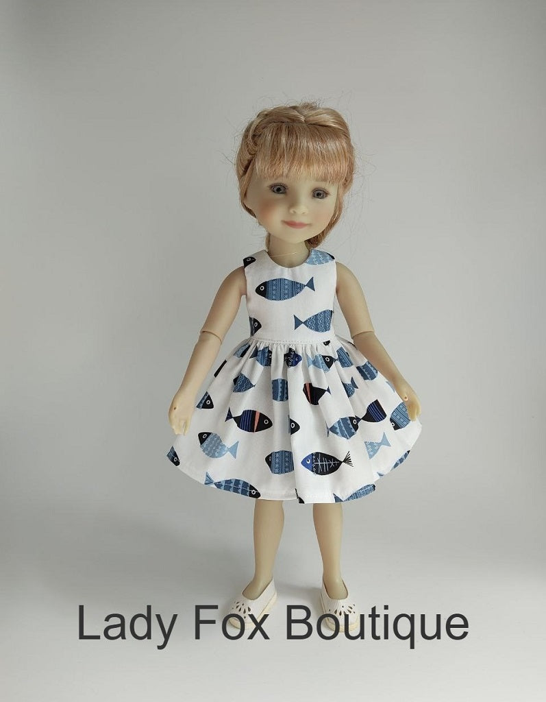 Lady Fox Boutique Ruby Red Fashion Friends Tiny Charmer Dress Doll Clothes Pattern For 14.5-15 Inch Dolls Pixie Faire