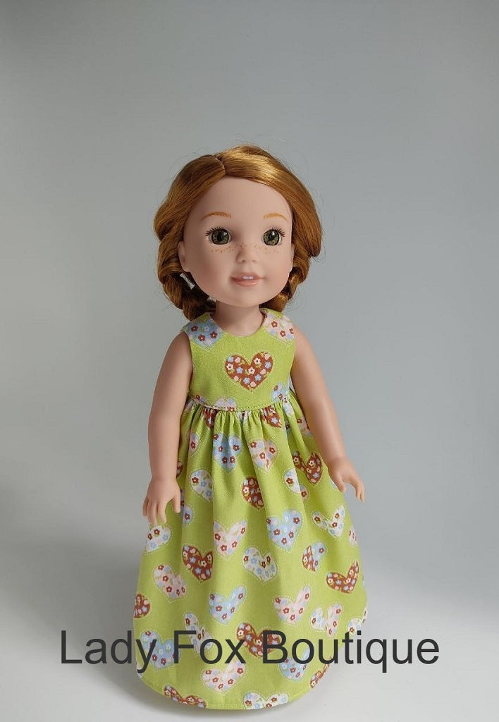 Lady Fox Boutique Ruby Red Fashion Friends Tiny Charmer Dress Doll Clothes Pattern For 14.5-15 Inch Dolls Pixie Faire