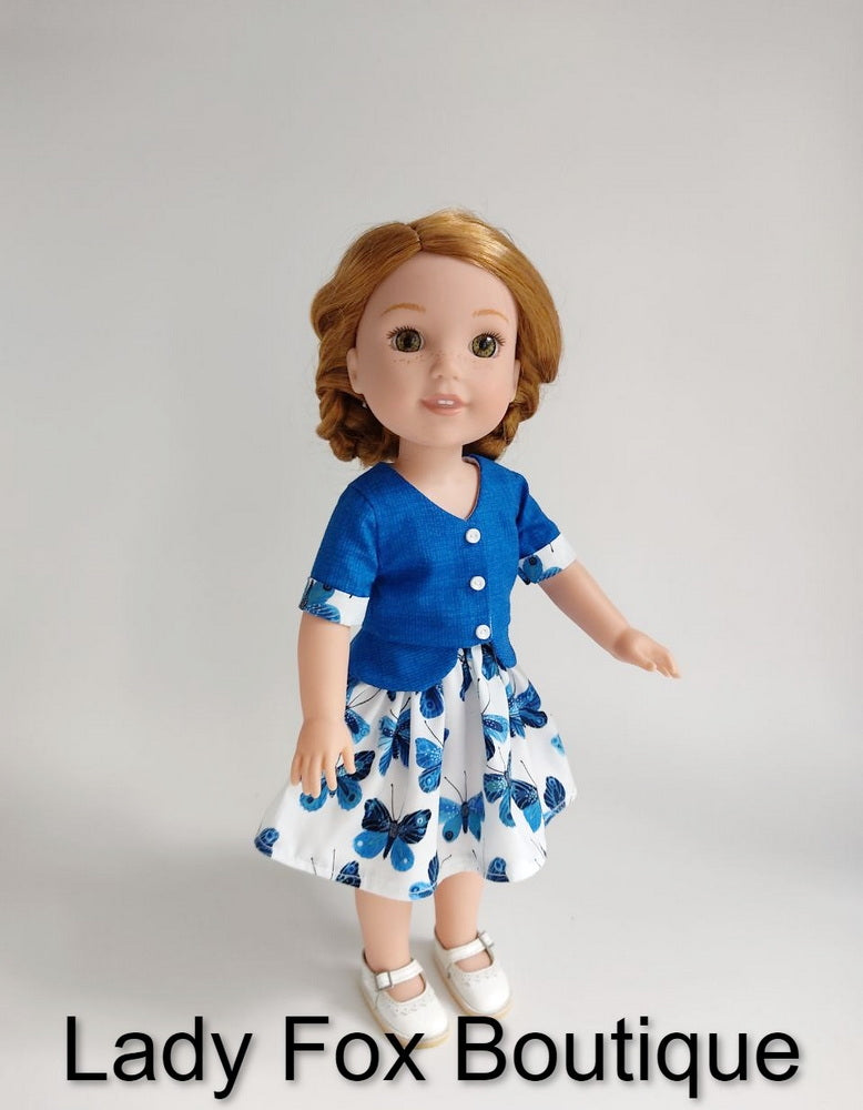 Lady Fox Boutique Ruby Red Fashion Friends Darya Outfit 14.5-15 Inch Doll Clothes Pattern Pixie Faire