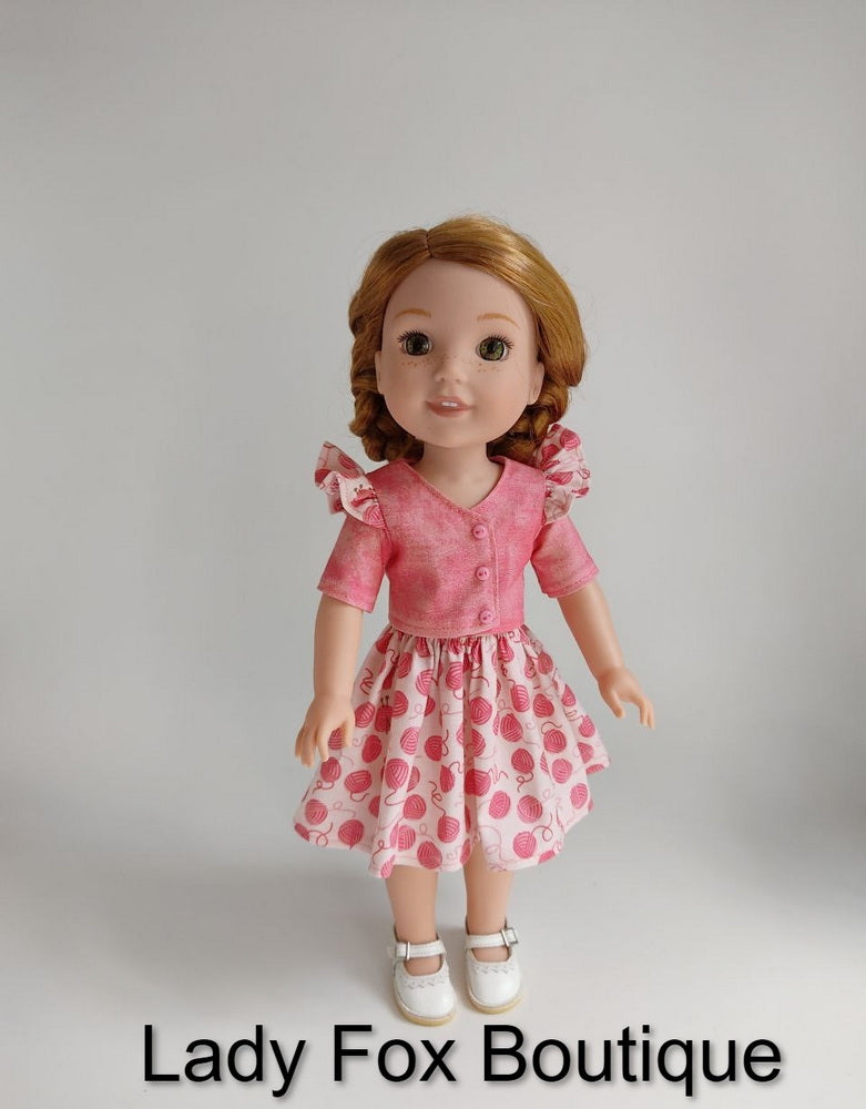 Lady Fox Boutique Ruby Red Fashion Friends Darya Outfit 14.5-15 Inch Doll Clothes Pattern Pixie Faire