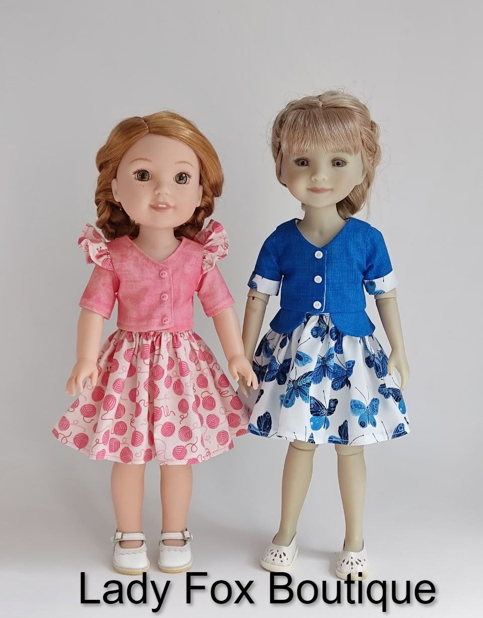 Lady Fox Boutique Ruby Red Fashion Friends Darya Outfit 14.5-15 Inch Doll Clothes Pattern Pixie Faire