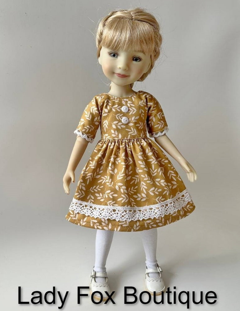 Lady Fox Boutique Ruby Red Fashion Friends Chamomile Dress 14.5-15 inch Doll Clothes Pattern Pixie Faire