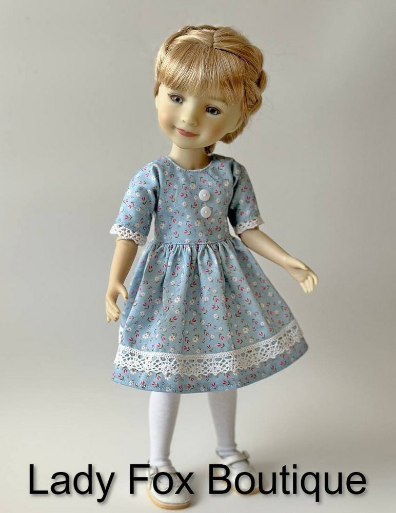 Lady Fox Boutique Ruby Red Fashion Friends Chamomile Dress 14.5-15 inch Doll Clothes Pattern Pixie Faire