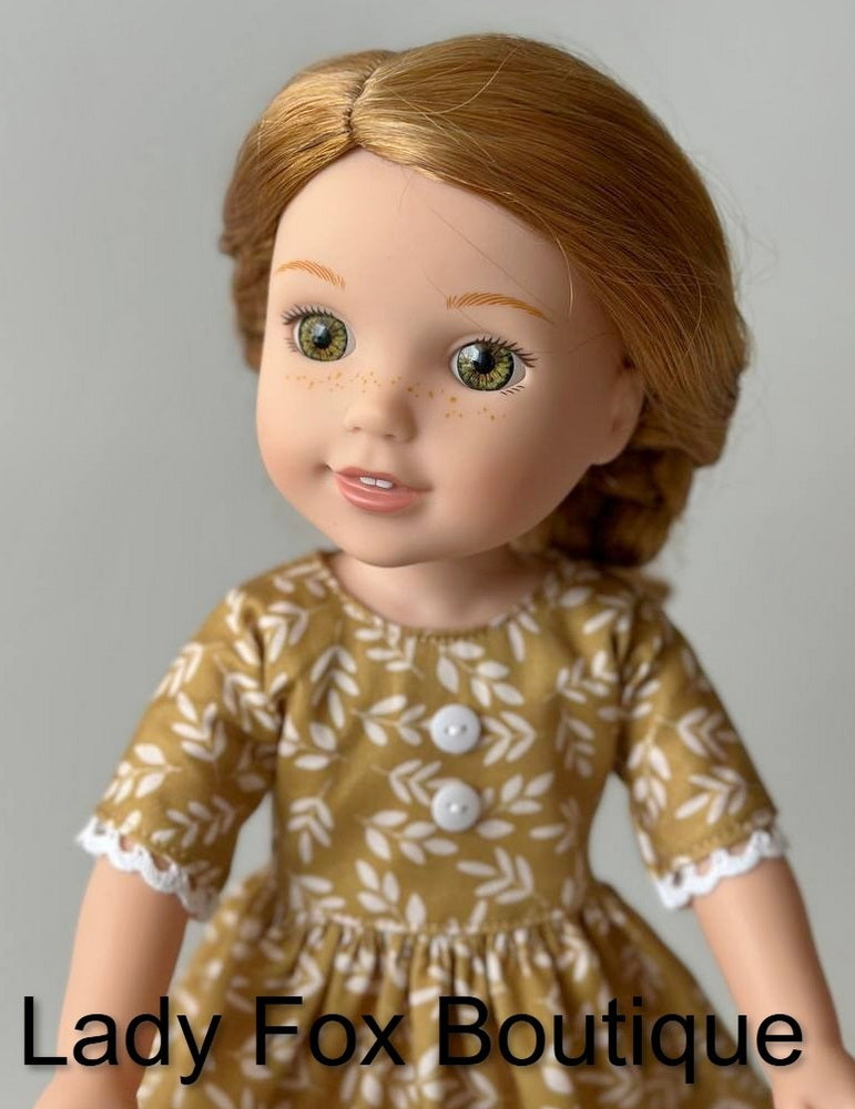 Lady Fox Boutique Ruby Red Fashion Friends Chamomile Dress 14.5-15 inch Doll Clothes Pattern Pixie Faire