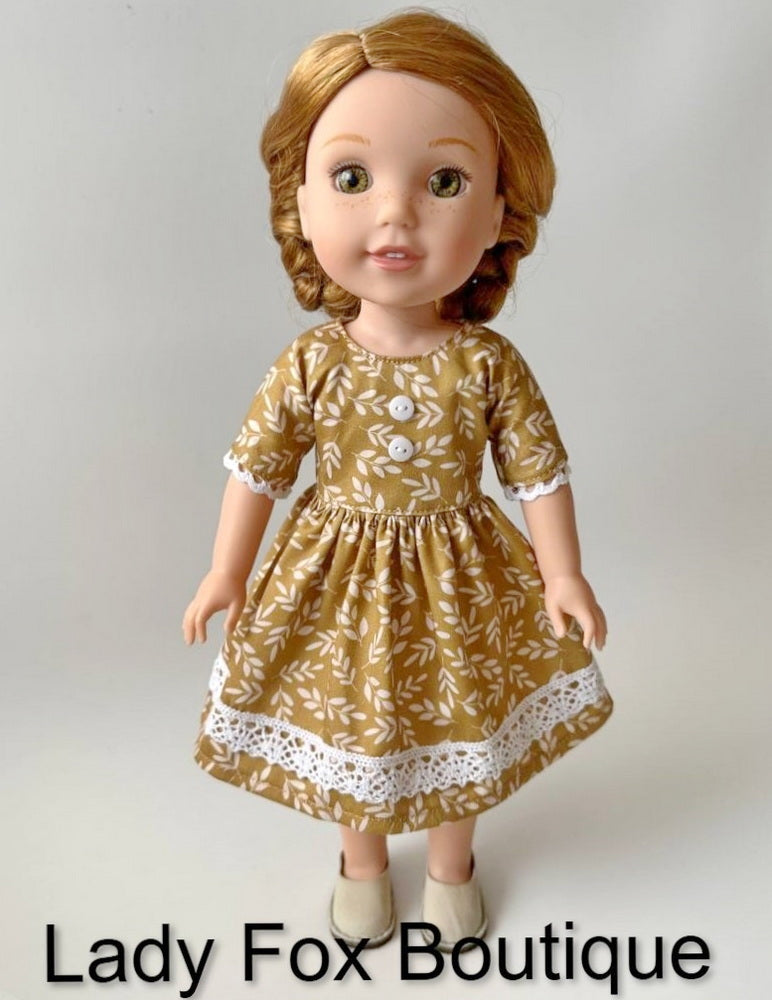 Lady Fox Boutique Ruby Red Fashion Friends Chamomile Dress 14.5-15 inch Doll Clothes Pattern Pixie Faire