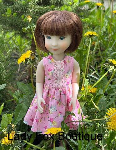 Lady Fox Boutique Siblies Tiny Charmer Dress Doll Clothes Pattern For 12 Inch Siblies Dolls Pixie Faire
