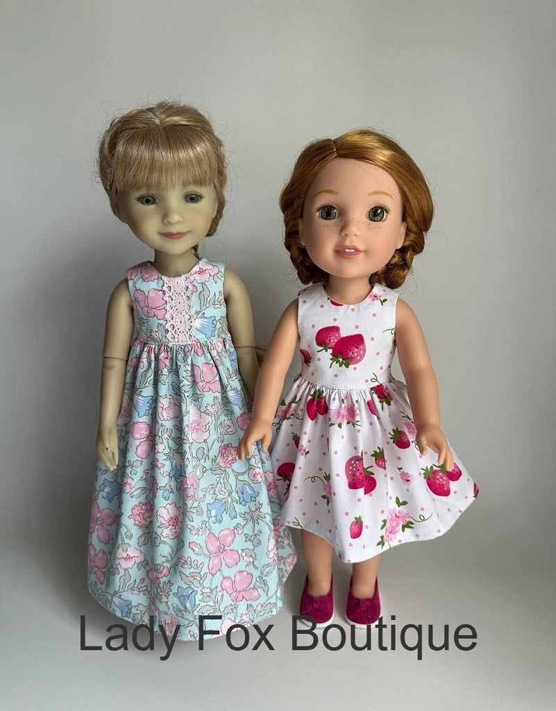 Lady Fox Boutique Ruby Red Fashion Friends Tiny Charmer Dress Doll Clothes Pattern For 14.5-15 Inch Dolls Pixie Faire