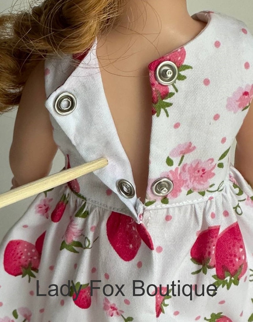 Lady Fox Boutique Ruby Red Fashion Friends Tiny Charmer Dress Doll Clothes Pattern For 14.5-15 Inch Dolls Pixie Faire