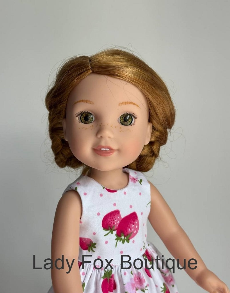 Lady Fox Boutique Ruby Red Fashion Friends Tiny Charmer Dress Doll Clothes Pattern For 14.5-15 Inch Dolls Pixie Faire