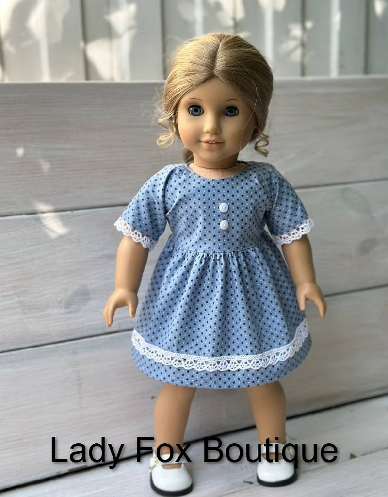 Lady Fox Boutique 18 Inch Modern Chamomile Dress 18 inch Doll Clothes Pattern Pixie Faire