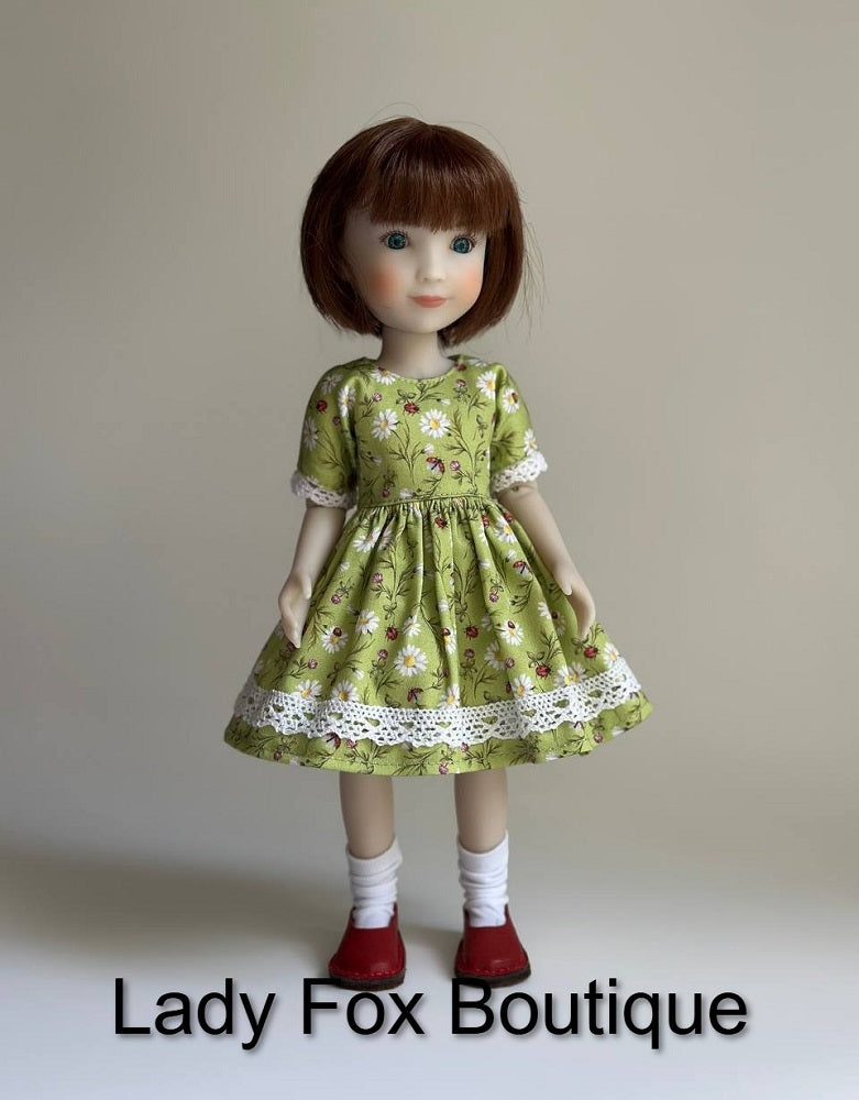 Lady Fox Boutique Siblies Chamomile Dress Doll Clothes Pattern For 12 Inch Siblies Dolls Pixie Faire
