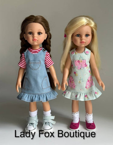 Lady Fox Boutique Paola Reina Zina Dress Doll Clothes Pattern For 13 Inch Paola Reina Dolls Pixie Faire