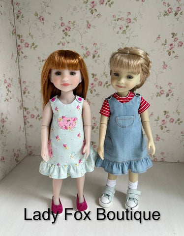 Lady Fox Boutique Ruby Red Fashion Friends Zina Dress 14.5-15" Doll Clothes Pattern Pixie Faire