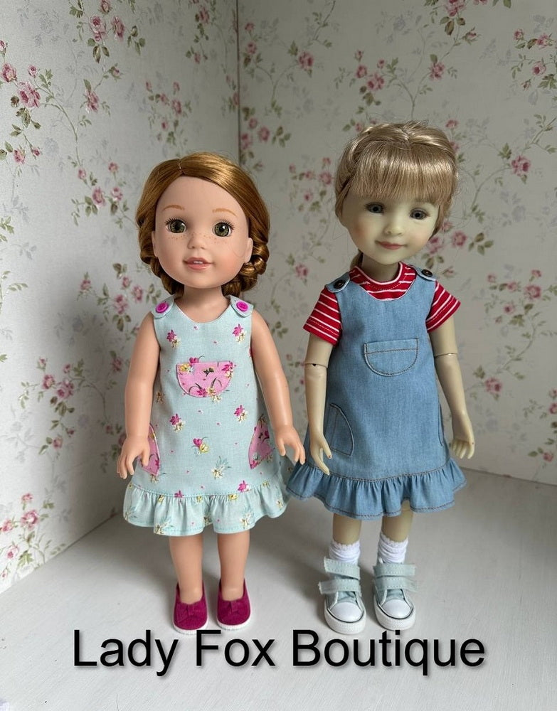 Lady Fox Boutique Ruby Red Fashion Friends Zina Dress 14.5-15" Doll Clothes Pattern Pixie Faire