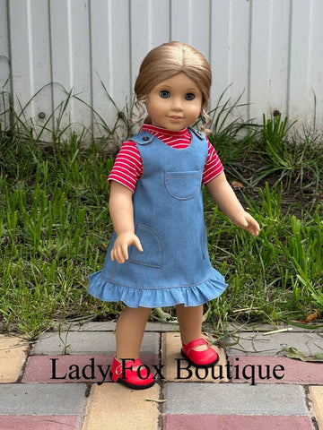 Lady Fox Boutique Ruby Red Fashion Friends Zina Dress 18" Doll Clothes Pattern Pixie Faire