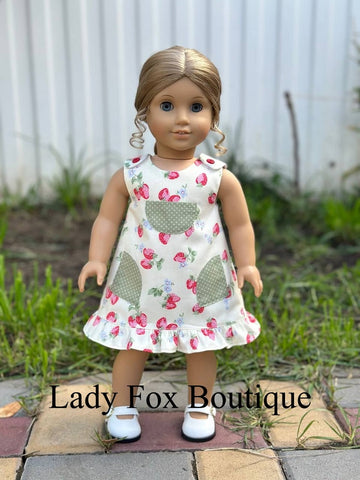 Lady Fox Boutique Ruby Red Fashion Friends Zina Dress 18" Doll Clothes Pattern Pixie Faire