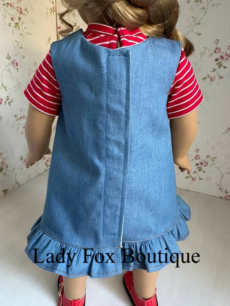 Lady Fox Boutique Ruby Red Fashion Friends Zina Dress 18" Doll Clothes Pattern Pixie Faire