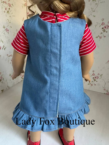 Lady Fox Boutique Ruby Red Fashion Friends Zina Dress 18" Doll Clothes Pattern Pixie Faire