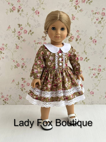 Lady Fox Boutique 18 Inch Modern A Day in the Garden Dress 18 Inch Doll Clothes Pattern Pixie Faire
