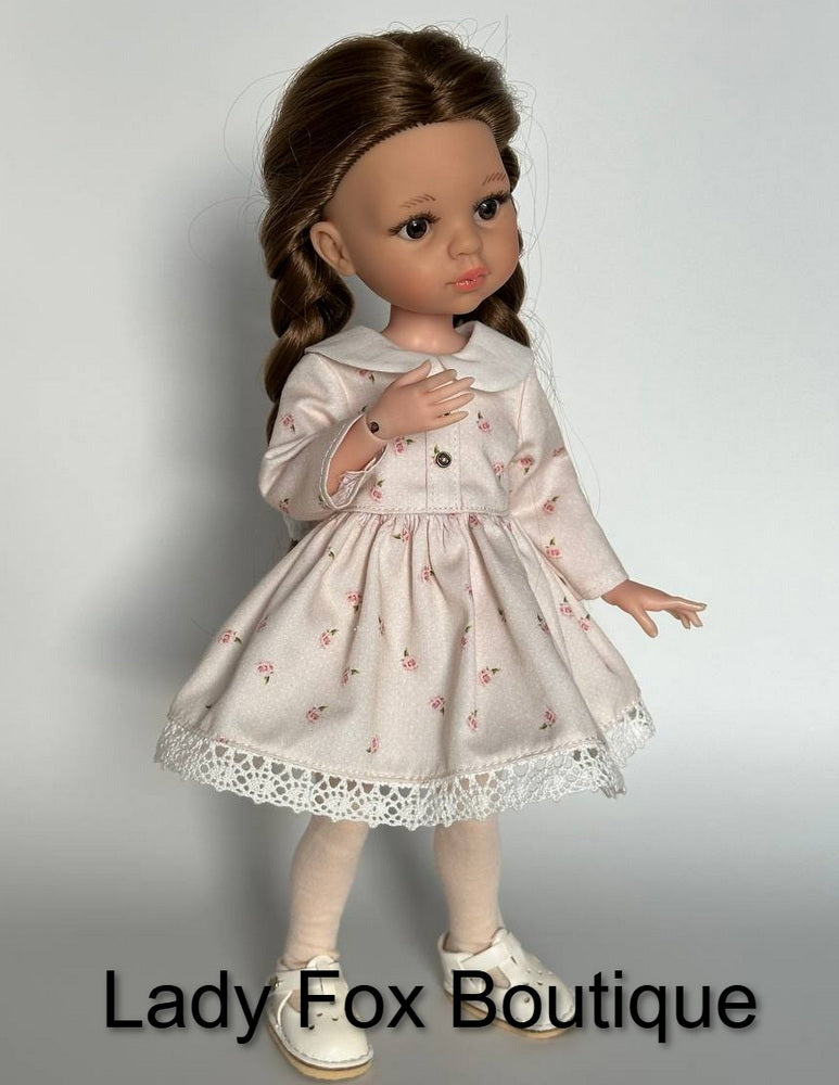 Lady Fox Boutique Paola Reina A Day in the Garden Dress Doll Clothes Pattern For 13 Inch Paola Reina Dolls Pixie Faire