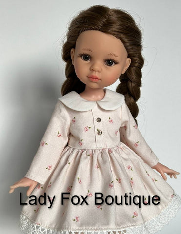 Lady Fox Boutique Paola Reina A Day in the Garden Dress Doll Clothes Pattern For 13 Inch Paola Reina Dolls Pixie Faire