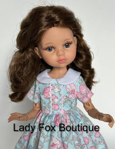 Lady Fox Boutique Paola Reina A Day in the Garden Dress Doll Clothes Pattern For 13 Inch Paola Reina Dolls Pixie Faire