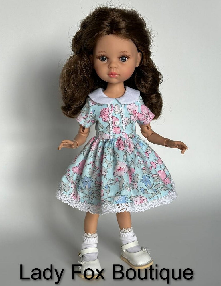 Lady Fox Boutique Paola Reina A Day in the Garden Dress Doll Clothes Pattern For 13 Inch Paola Reina Dolls Pixie Faire