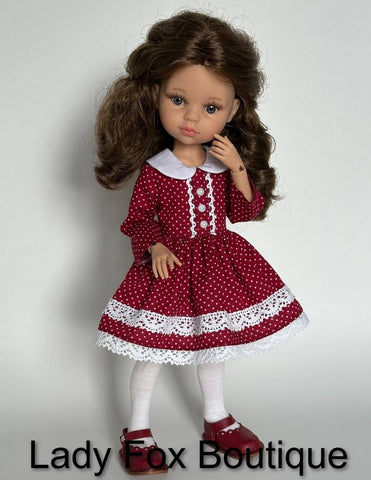 Lady Fox Boutique Paola Reina A Day in the Garden Dress Doll Clothes Pattern For 13 Inch Paola Reina Dolls Pixie Faire