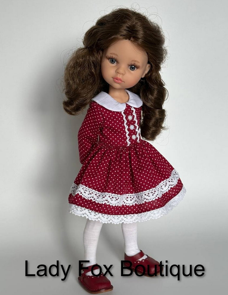 Lady Fox Boutique Paola Reina A Day in the Garden Dress Doll Clothes Pattern For 13 Inch Paola Reina Dolls Pixie Faire