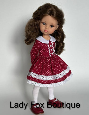 Lady Fox Boutique Paola Reina A Day in the Garden Dress Doll Clothes Pattern For 13 Inch Paola Reina Dolls Pixie Faire