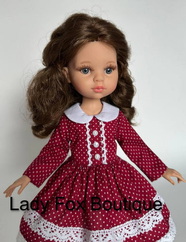 Lady Fox Boutique Paola Reina A Day in the Garden Dress Doll Clothes Pattern For 13 Inch Paola Reina Dolls Pixie Faire