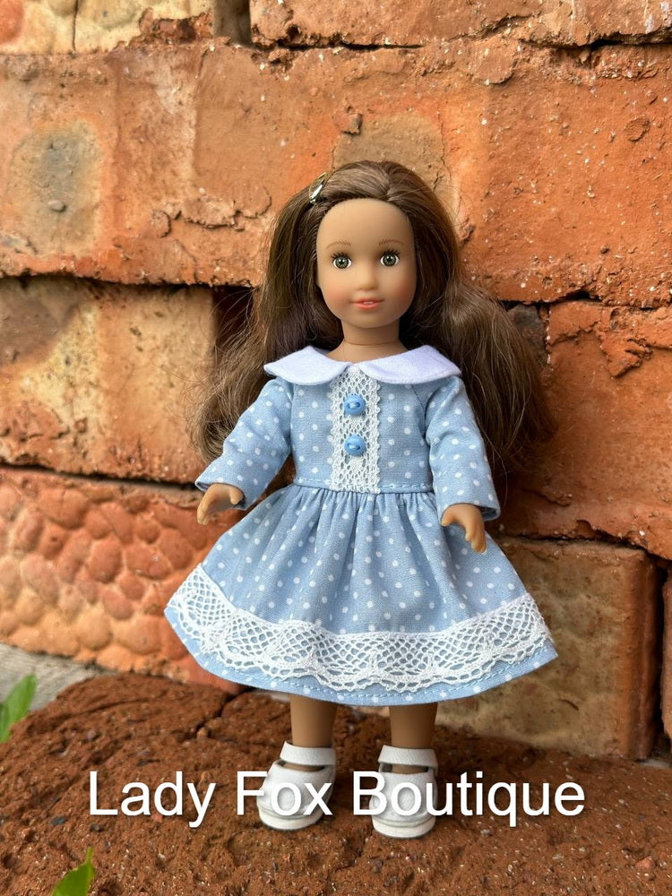 Inga Dress 6" Doll Clothes Pattern For 6 Inch Mini Dolls