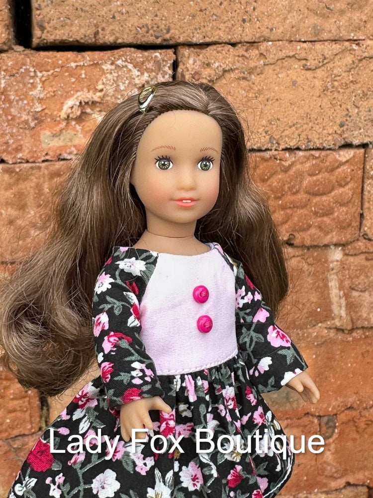 Inga Dress 6" Doll Clothes Pattern For 6 Inch Mini Dolls