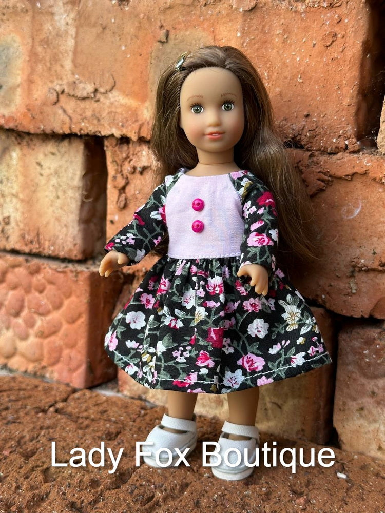 Inga Dress 6" Doll Clothes Pattern For 6 Inch Mini Dolls