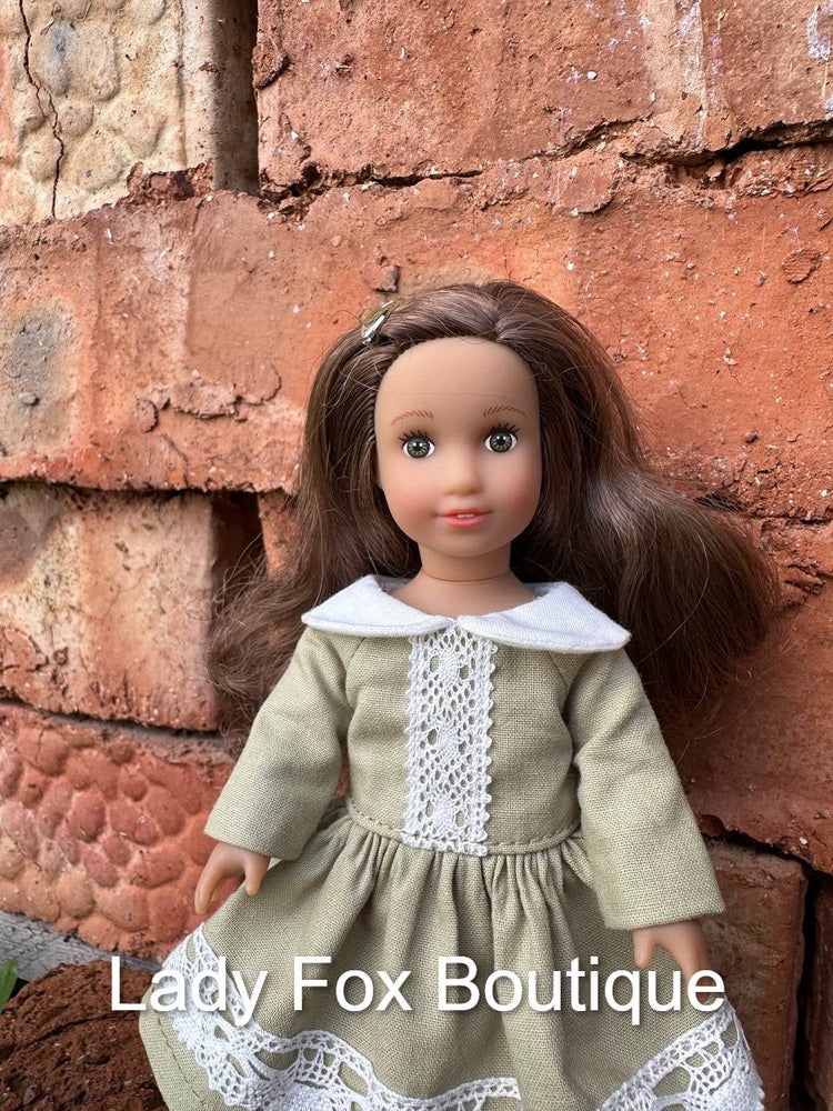 Inga Dress 6" Doll Clothes Pattern For 6 Inch Mini Dolls