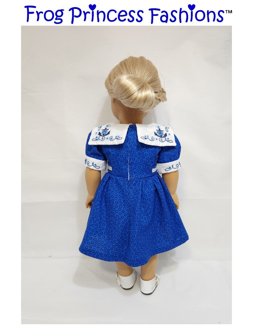 Frog Princess Fashions Machine Embroidery Design The Saylor Machine Embroidery Design Set For 18" Doll Clothes Pixie Faire