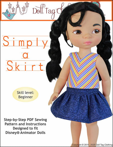 Doll Tag Clothing Disney Animator Simply a Skirt for Disney Animator Dolls Pixie Faire
