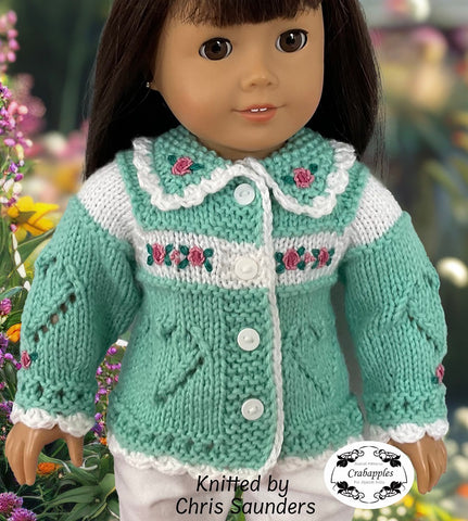 Crabapples Knitting Call Me Sweetheart 18" Doll Clothes Knitting Pattern Pixie Faire