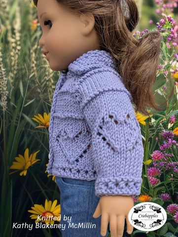 Crabapples Knitting Call Me Sweetheart 18" Doll Clothes Knitting Pattern Pixie Faire